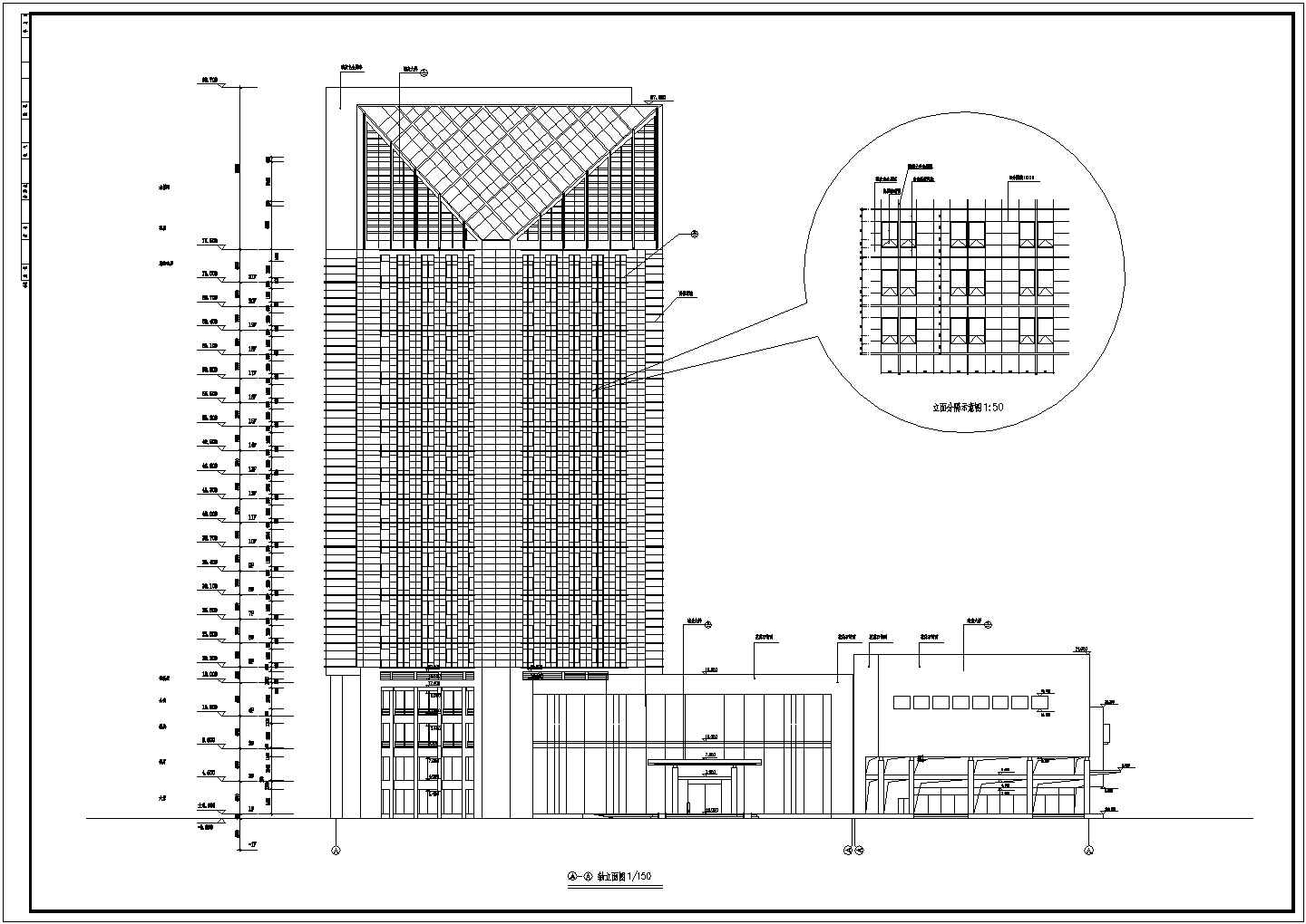 某5星级酒店全套CAD框架结构设计构造施工图
