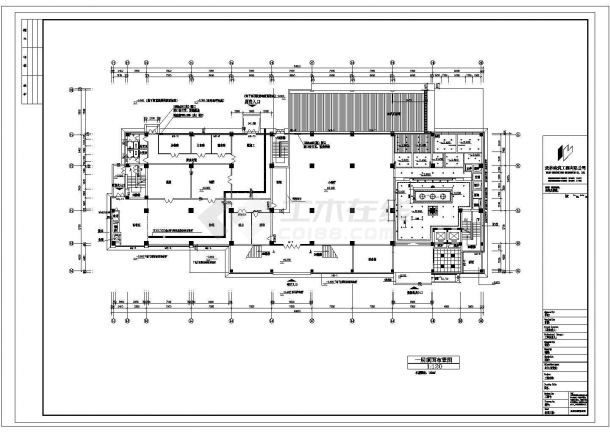 某移动综合楼方案省移动数据机房CAD设计图-图二