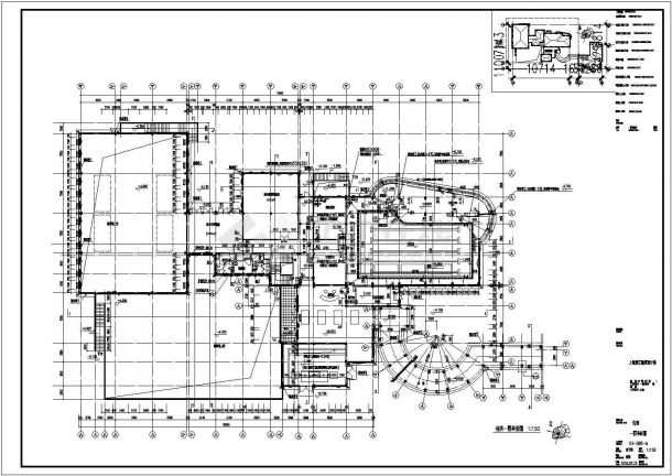某上海会所CAD室内装修设计施工完整构造图-图二