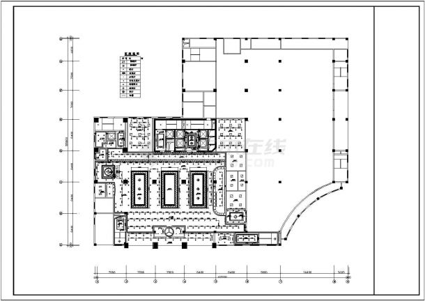 某四星酒店大堂CAD建筑设计完整施工图-图二