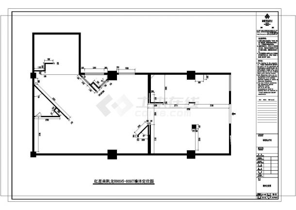 某复合空间混搭风格CAD室内装修设计施工图纸-图一