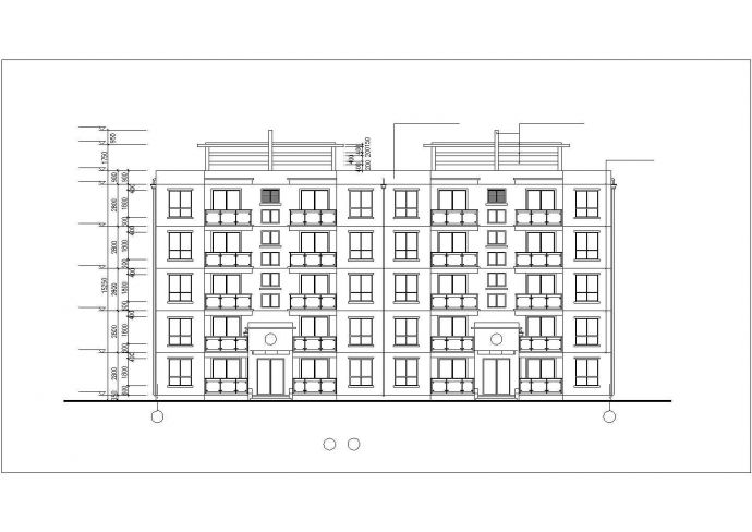 绍兴市苏河路某居住区5层砖混结构住宅楼建筑设计CAD图纸_图1