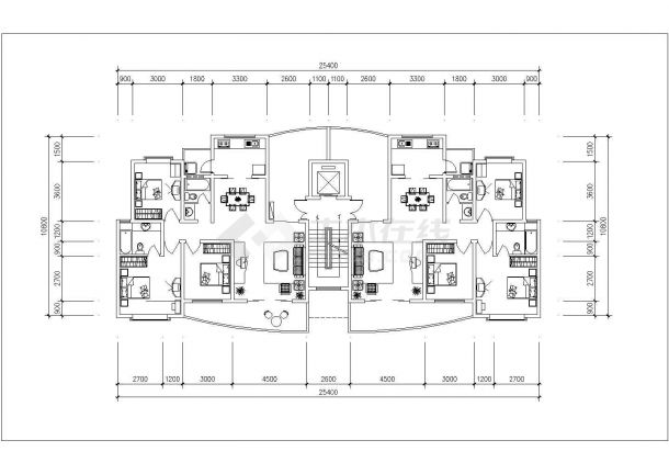渭南市程新华苑小区经典热门的平面户型设计CAD图纸（共6张）-图一