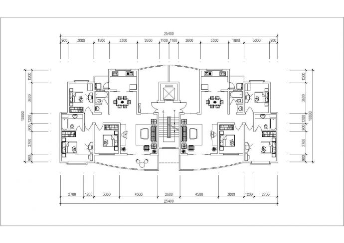 渭南市程新华苑小区经典热门的平面户型设计CAD图纸（共6张）_图1