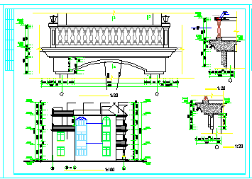 [海口]某三层双拼别墅cad建筑施工图-图二