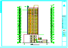 [湖南]高层框架剪力墙结构商住楼cad建筑施工图纸-图二