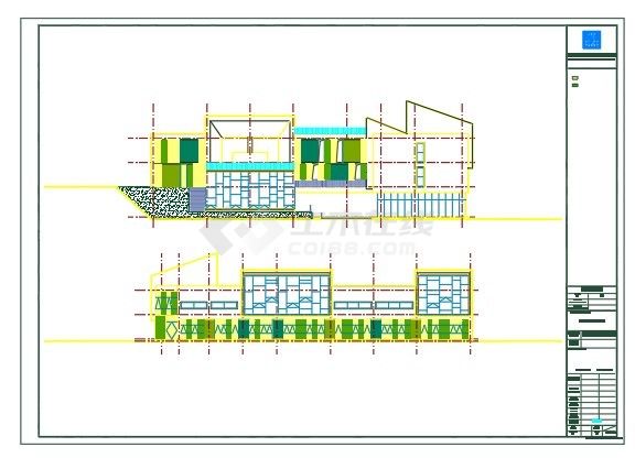 某地区9班级现代幼儿园全套建筑设计CAD施工图-图一