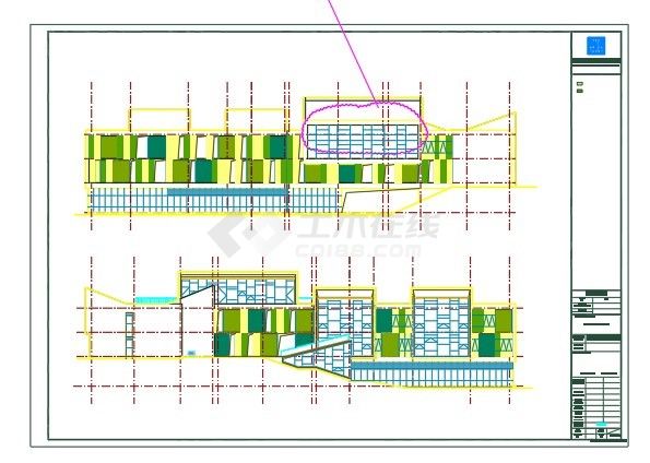 某地区9班级现代幼儿园全套建筑设计CAD施工图-图二