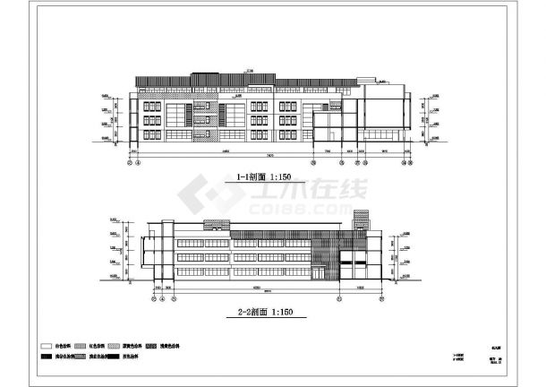 某小学加幼儿园规划和建筑全套设计CAD施工图-图一