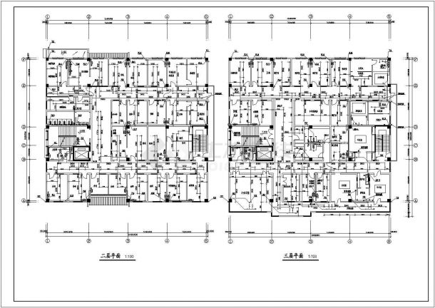 某地区地下一层地上七层中医医院综合楼消防及给排水工程设计CAD图（含设计说明）-图一