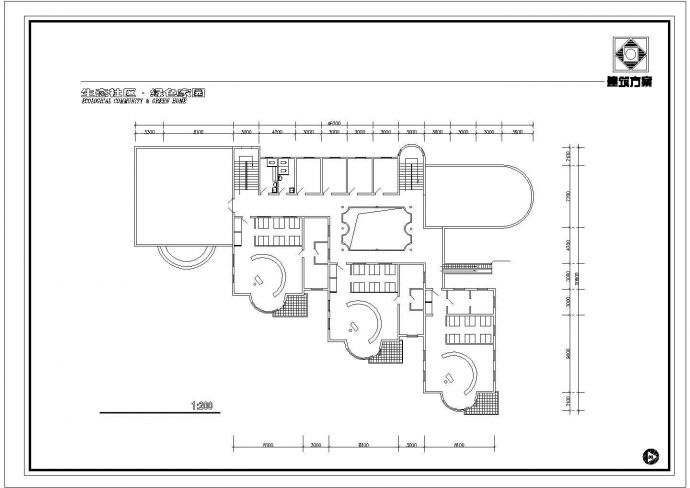 某生态社区住宅建筑楼设计cad全套建筑图（含住宅、幼儿园、会展中心等设计，28张图）_图1