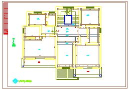 [上海]两层别墅室内装修cad设计平面施工图-图一