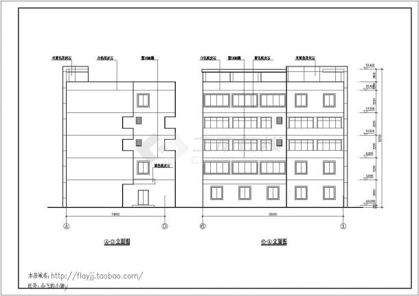 某地区中职学校五层住宿及餐厅综合楼建筑方案设计CAD图（含建筑构造做法及建筑设计统一说明）-图一