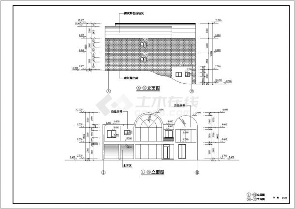 某小区经典别墅初步设计图-图二