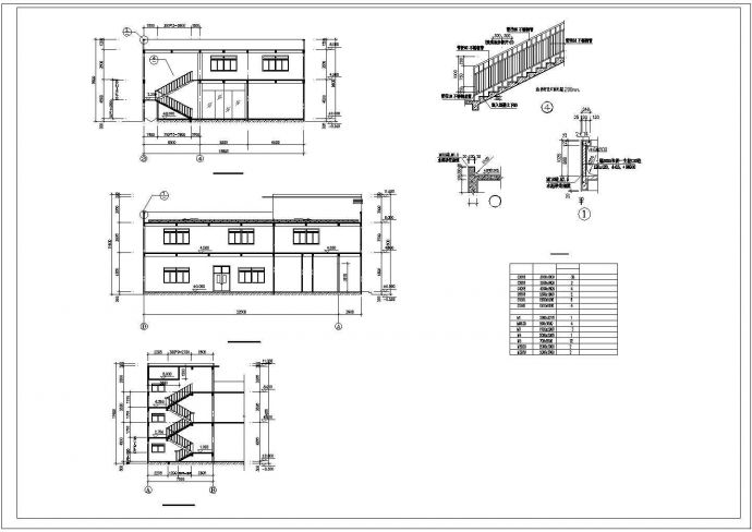 西安市未央区某职业学院2层砖混结构学生宿舍楼全套建筑设计CAD图纸_图1