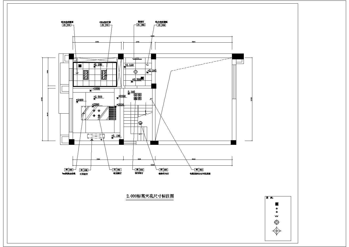 某地区联排别墅装修布置方案设计施工CAD图纸