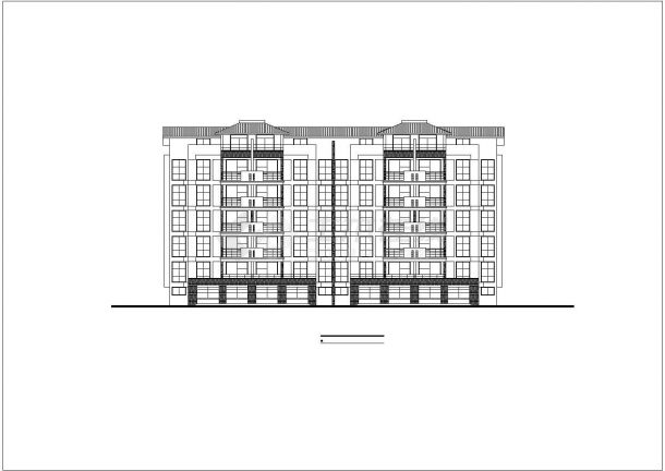 合肥市某大型居住区多栋五六层砖混结构住宅楼建筑设计CAD图纸（4套）-图二