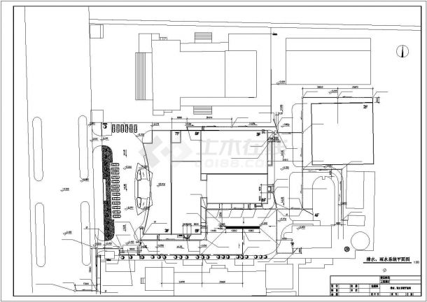 某北方宾馆采暖综合外线方案设计施工CAD图纸-图一