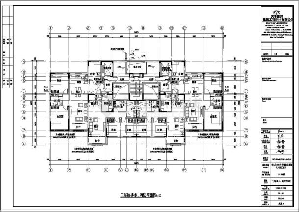 张家口地区给排水施工图住宅-图二