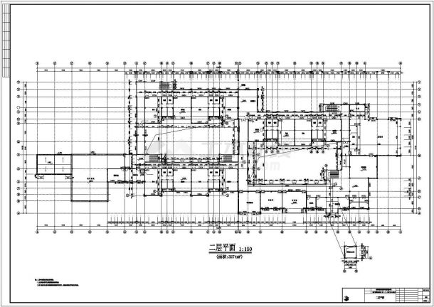 十六班碧桂园幼儿园建筑施工图设计cad图纸（标注详细）-图二