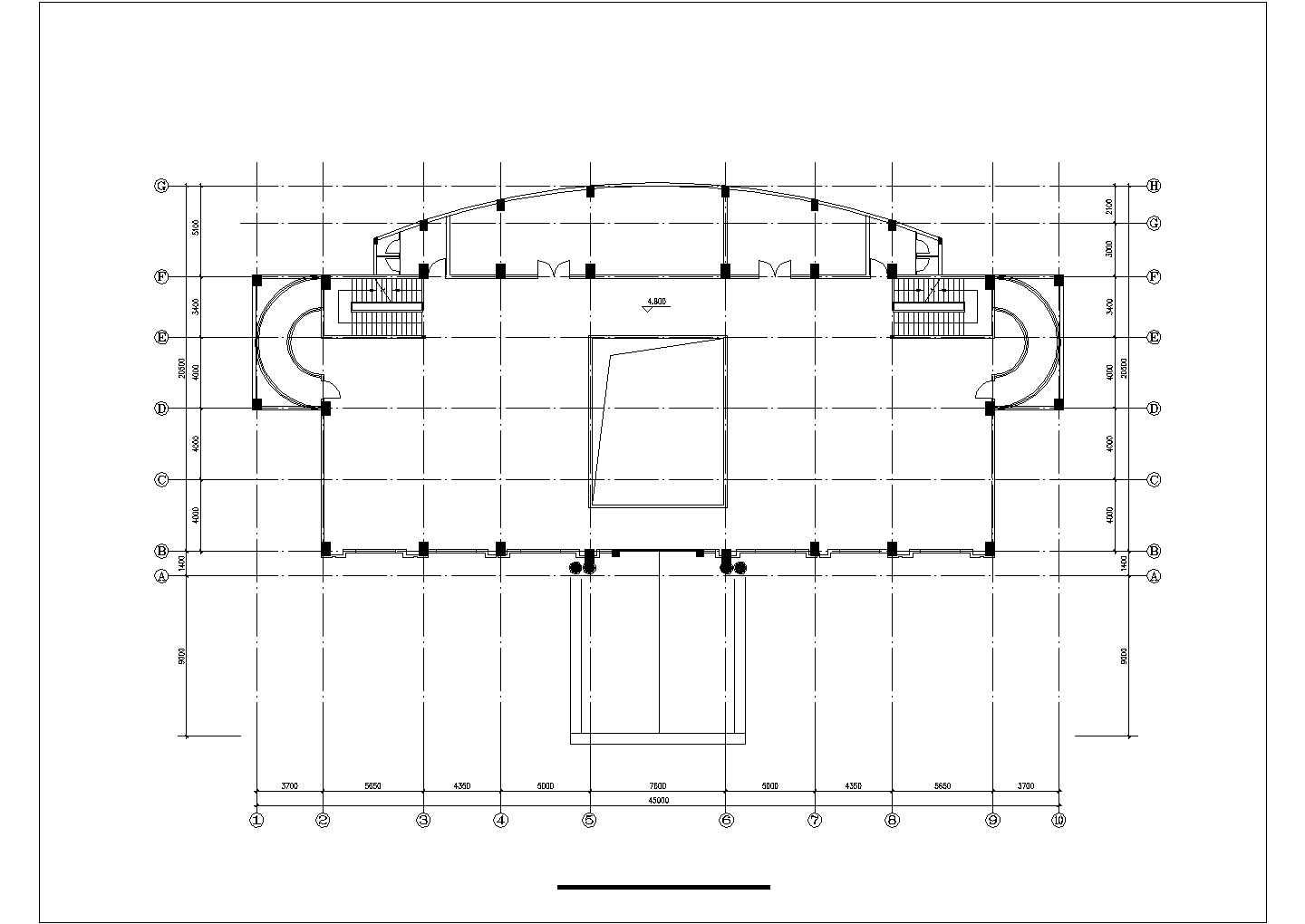 某乡村俱乐部建筑方案设计施工CAD图纸