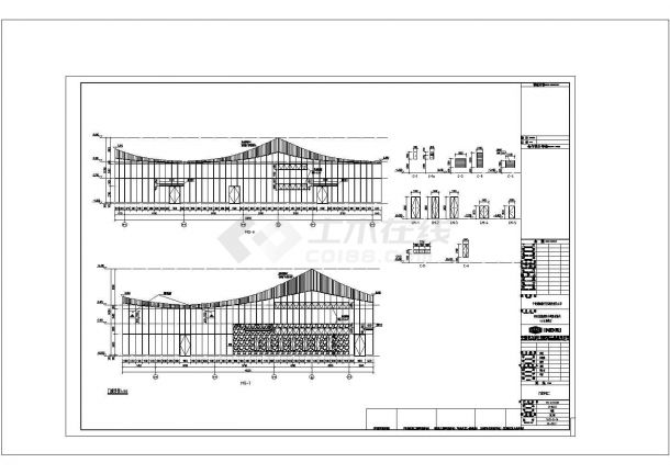 某地区景观度假区全套建筑方案设计施工CAD图纸-图一