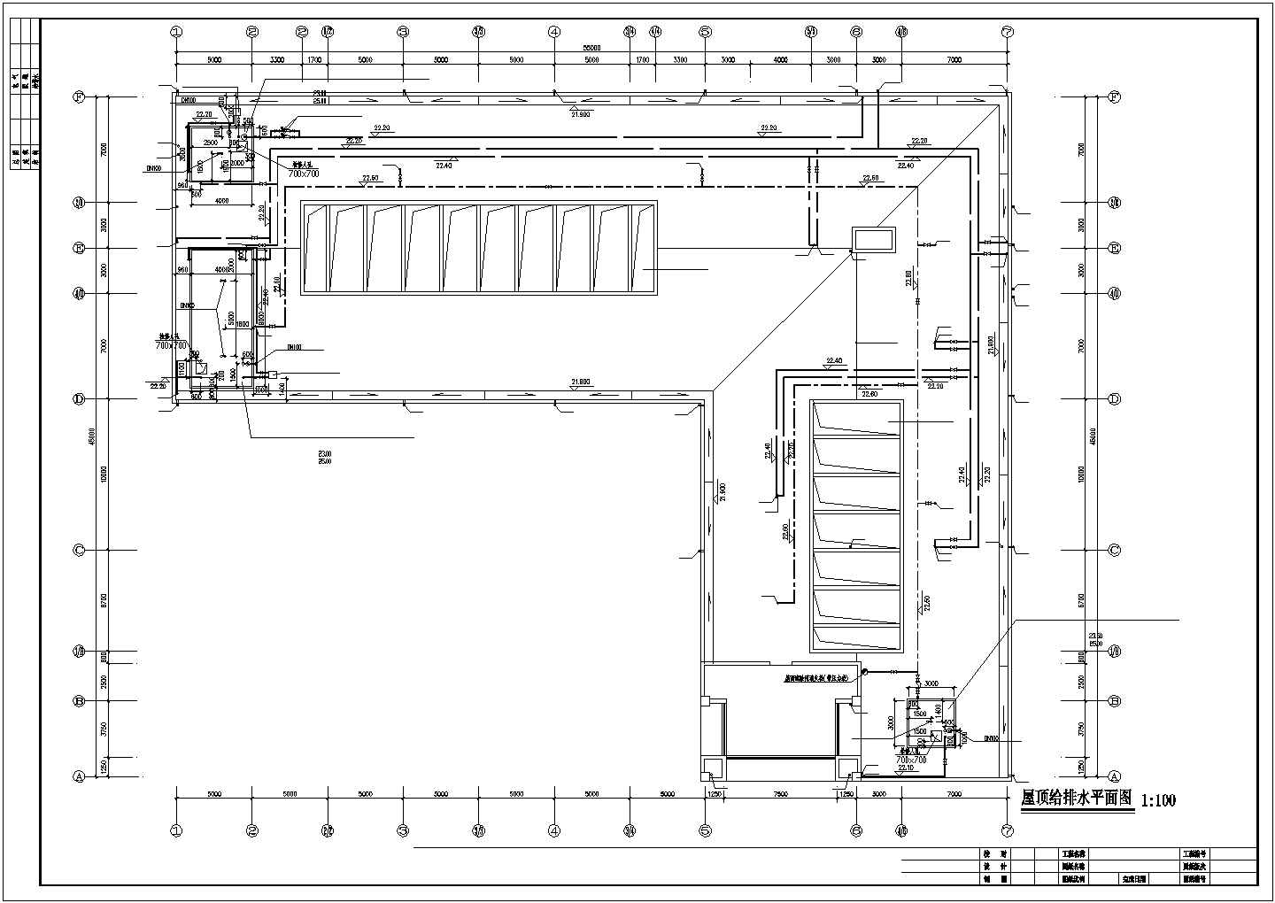某地区大学食堂水管方案设计施工CAD图纸