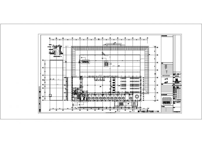某地区师范学院食堂建筑方案设计施工CAD图纸_图1