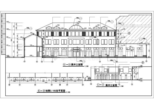 某地区豪华会所建筑详细方案设计施工CAD图纸-图一