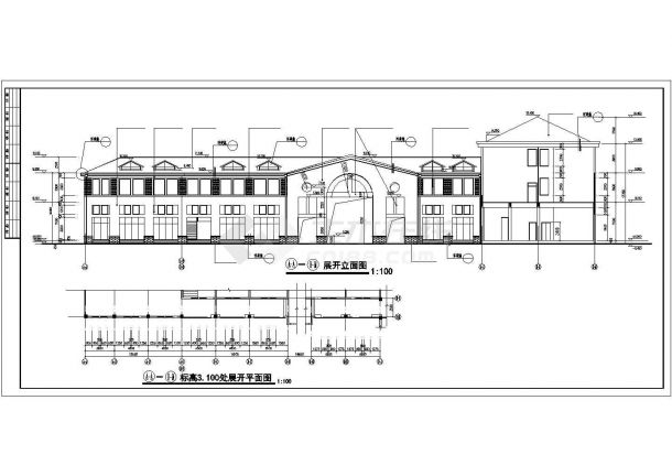 某地区豪华会所建筑详细方案设计施工CAD图纸-图二
