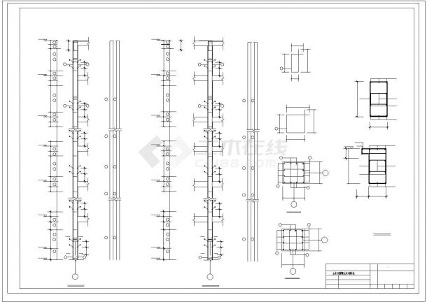 某基础梁柱配筋图CAD全套完整施工图-图一