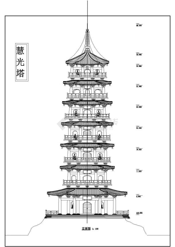 二七纪念塔设计图纸图片