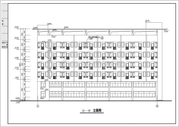 浙江省某大型上市鞋业公司五层框架结构办公及宿舍楼建筑方案设计全套cad图（含建筑设计说明）-图一