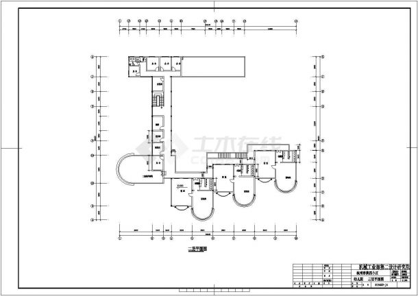 幼儿园设计_经典三层幼儿园建筑设计CAD图-图二