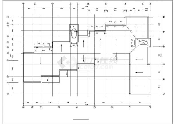 三层四建幼儿园建筑施工cad图（含平面图，共六张）-图一