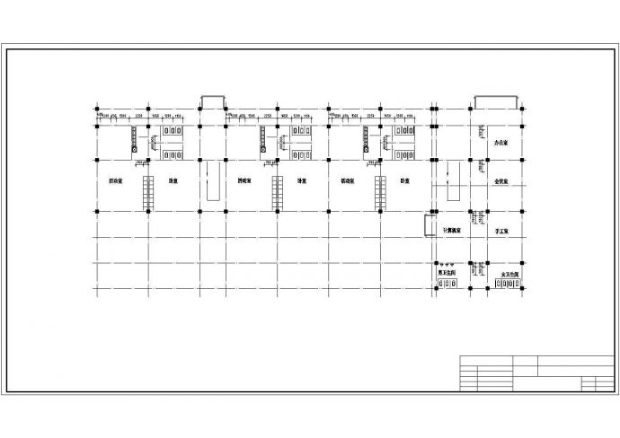 2315平米4层幼儿园建筑施工cad图(含计算书，共十一张)_图1