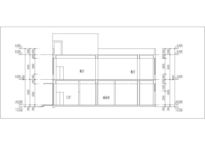 中学食堂建筑方案，二层中学食堂+餐厅，屋面太阳能_图1