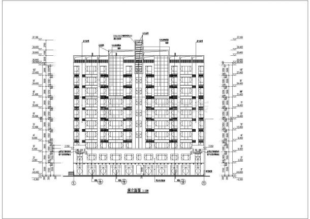 住宅楼建筑施工图全套，地上10层 地下2层-图一