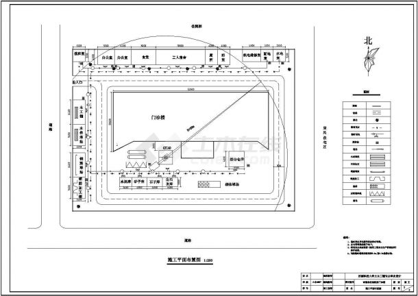 某医院门诊楼全套CAD大样设计施工组织图-图一