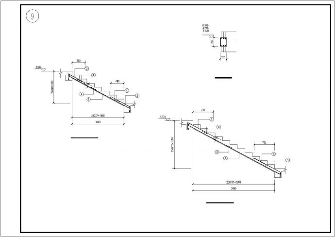 某三层砌体结构农村别墅设计图（高9米）_图1
