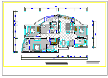 160平豪宅室内装修平面cad设计施工图-图二