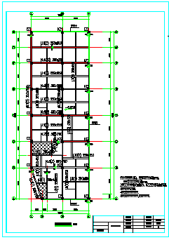 多功能厅三层餐厅框架设计cad图纸-图二