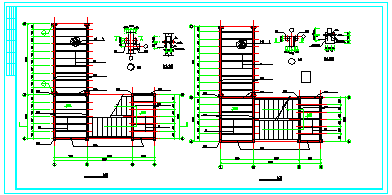 钢结构走廊楼梯施工设计cad图纸-图二