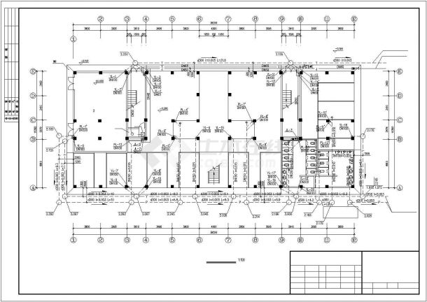某地长39.2米 宽16.3米 6+1夹层住宅楼给排水设计CAD图-图二