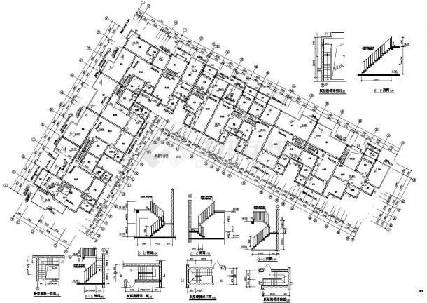 某八层L型单元式住宅楼建筑施工图-图二