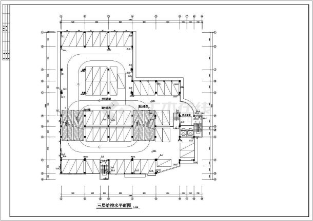 【著名设计研究所】七层停车库给排水和消防图纸-图一