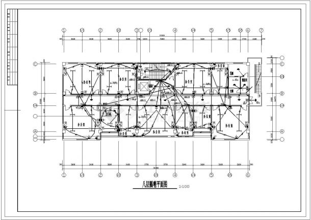 某九层办公楼电气CAD图-图二