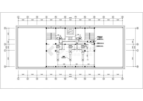 某4016平方米7层欧式商务办公楼中央空调设计cad施工图（含设计说明）-图二
