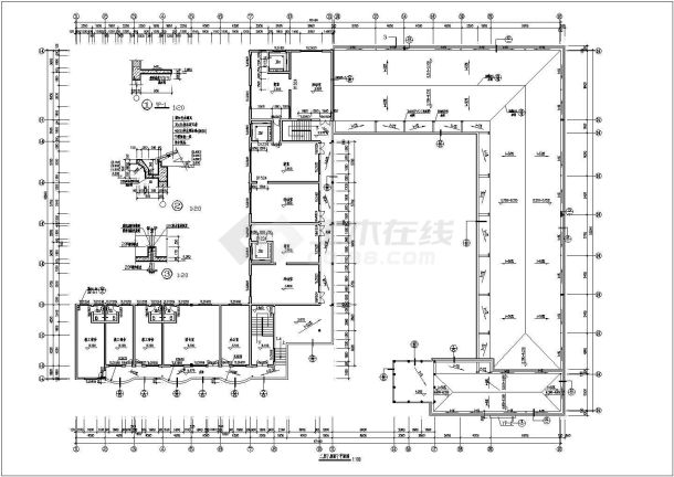 幼儿园设计_某地区两层建筑面积两千多平幼儿园设计CAD图-图二