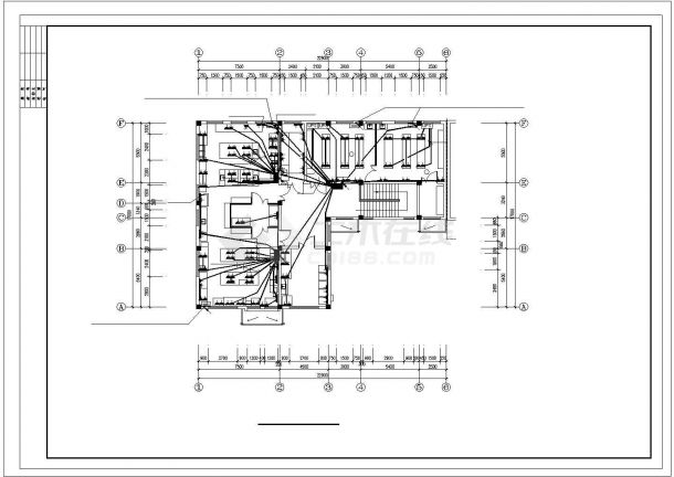 二层框架结构办公楼电气设计方案施工图-图一